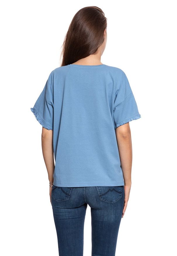 Mustang - MUSTANG T SHIRT DAMSKI Alina C Ruffle 1009446 5407