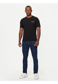 Guess Jeans T-Shirt M4YI55 K8HM0 Czarny Slim Fit. Kolor: czarny. Materiał: bawełna