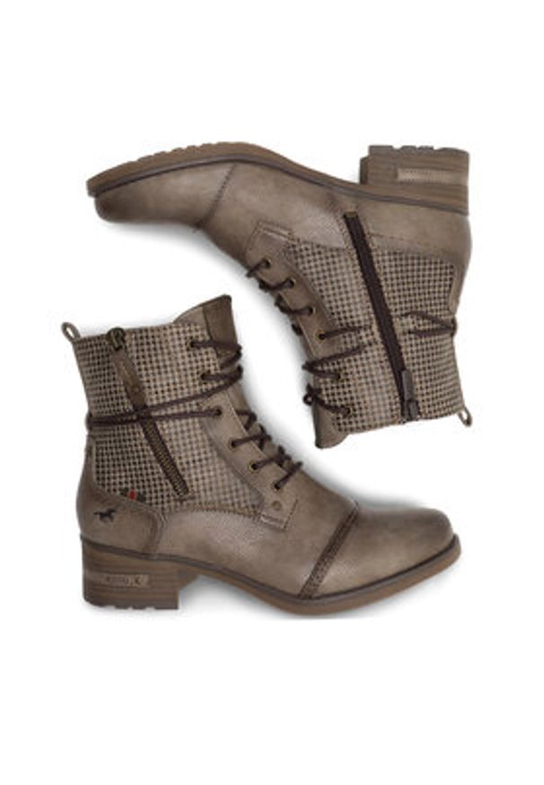 Mustang Trzewiki 1229-510 Szary. Kolor: szary. Materiał: materiał