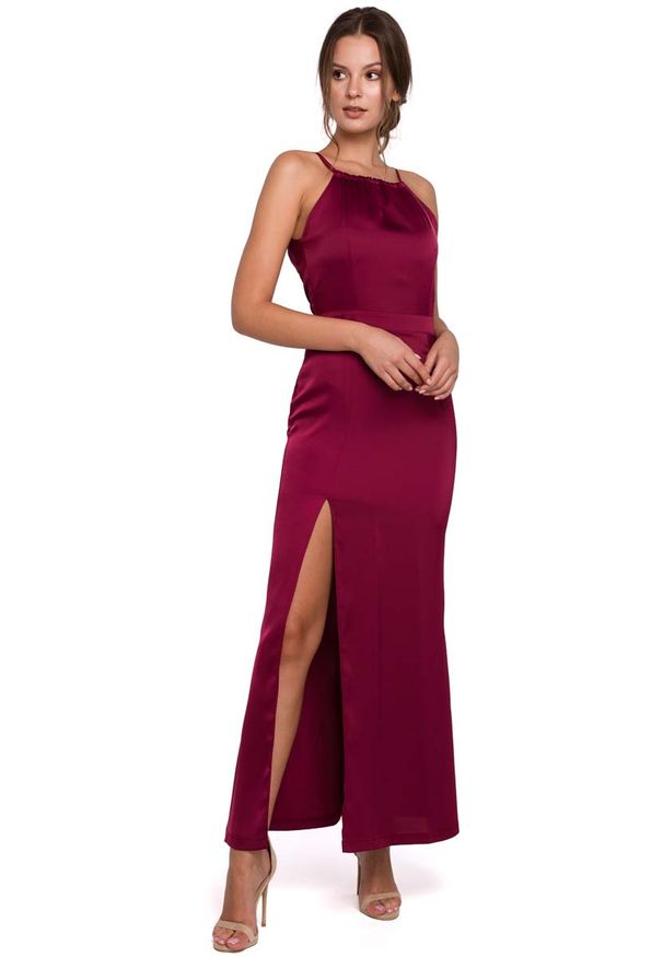Czerwona sukienka wizytowa MAKEOVER maxi
