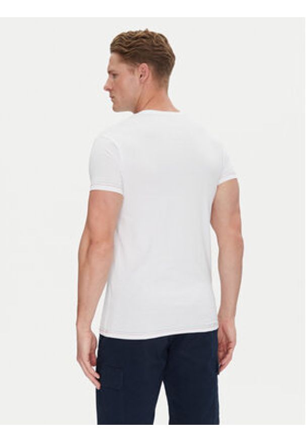 Aeronautica Militare T-Shirt AM1UTI003 Biały Regular Fit. Kolor: biały. Materiał: bawełna
