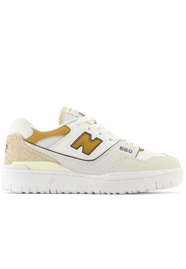 Buty New Balance BBW550ST - beżowe. Okazja: na co dzień. Kolor: beżowy. Materiał: guma, syntetyk, skóra, materiał. Szerokość cholewki: normalna. Sport: koszykówka