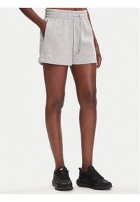 Under Armour Szorty sportowe Rival Fleece Short 1382723-011 Szary Loose Fit. Kolor: szary. Materiał: bawełna #1