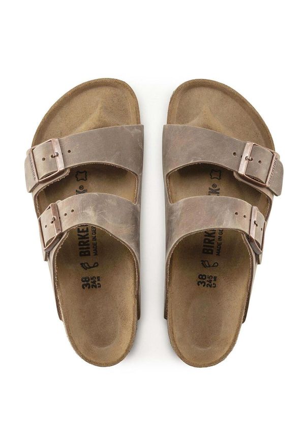 Kapcie Birkenstock Arizona Dorosłych. Okazja: na co dzień. Zapięcie: klamry. Kolor: brązowy, wielokolorowy. Materiał: materiał. Sezon: lato. Styl: casual