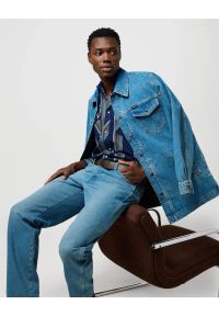 Wrangler - MESKA KURTKA JEANSOWA WRANGLER WRANGE JACKET IRON FORGE 112371445. Materiał: jeans #2