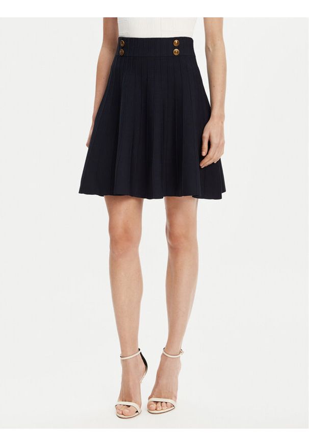 Guess Spódnica mini W5YD65 Z0130 Granatowy Regular Fit. Kolor: niebieski. Materiał: wiskoza