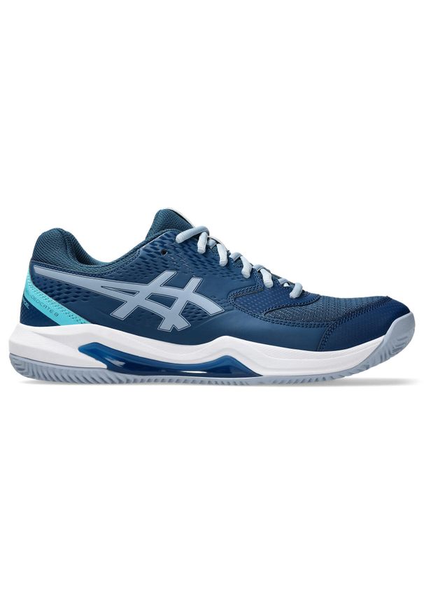 Obuwie do padla Mężczyzna Asics Gel Dedicate 8 niebieski. Kolor: niebieski, biały, zielony, wielokolorowy. Sport: tenis