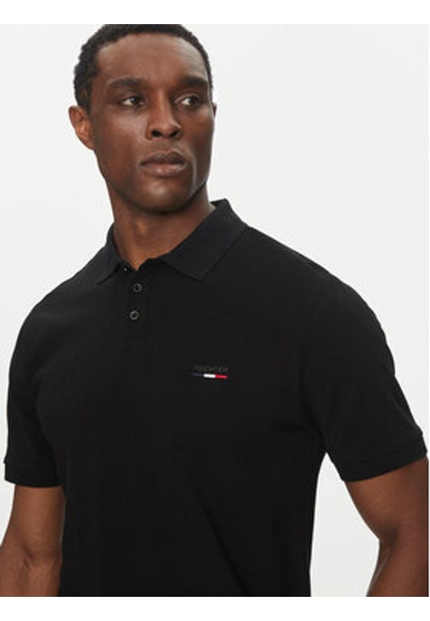 Hechter Paris Polo Pique H-Eco 74004 151902 Czarny Regular Fit. Typ kołnierza: polo. Kolor: czarny. Materiał: bawełna