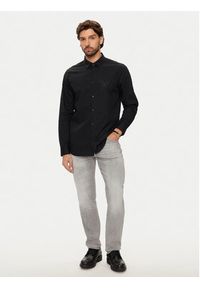 Armani Exchange Koszula 6DZC10 ZNXLZ 1200 Czarny Slim Fit. Kolor: czarny. Materiał: bawełna