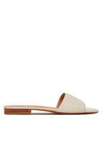Lauren Ralph Lauren - LAUREN RALPH LAUREN Klapki Everley 802959143009 Biały. Kolor: biały. Materiał: skóra