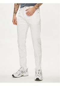 Pepe Jeans Jeansy PM207390 Biały Tapered Fit. Kolor: biały