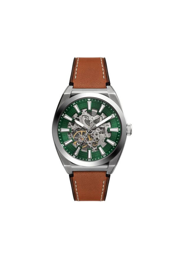 Fossil Zegarek Everett Skeleton Automatic ME3261 Zielony. Kolor: zielony