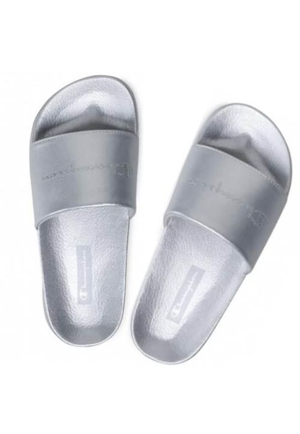 Klapki damskie Champion Queens Slide. Kolor: szary. Materiał: materiał, syntetyk