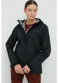 Marmot kurtka outdoorowa Minimalist GORE-TEX kolor czarny gore-tex. Kolor: czarny. Materiał: tkanina, tworzywo sztuczne, włókno, materiał. Technologia: Gore-Tex