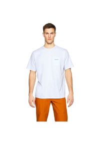 Koszulka męska Patagonia Boardshort Logo Pocket Responsibili. Kolor: biały. Sport: turystyka piesza