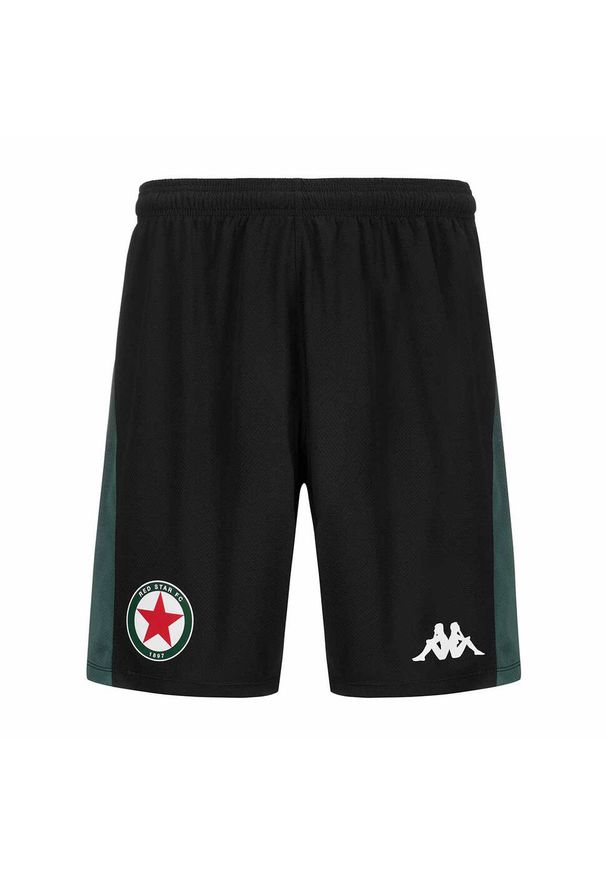 Kappa - Szorty Red Star FC Ahora Pro 8 2024/25. Kolor: czarny, zielony, wielokolorowy. Sport: piłka nożna