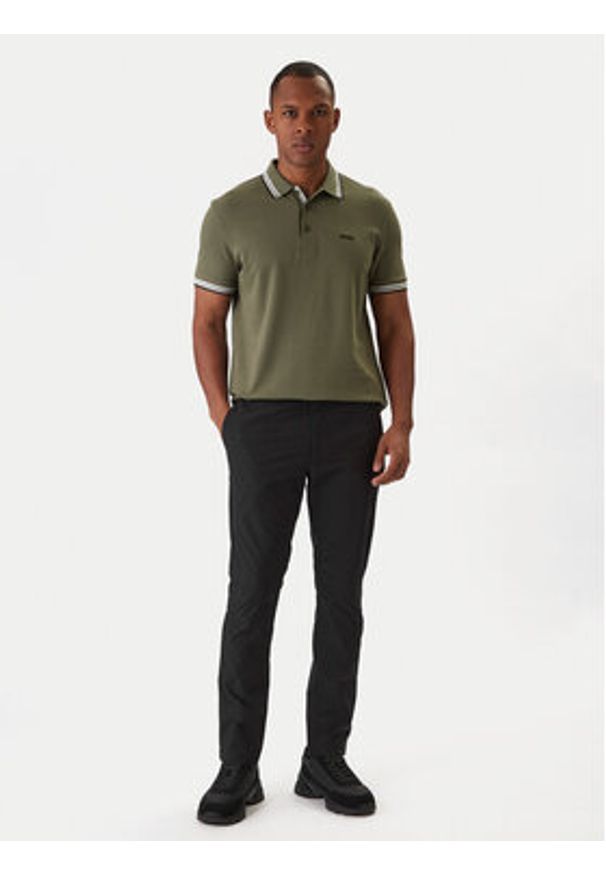 BOSS Polo Paddy 50469055 Khaki Regular Fit. Typ kołnierza: polo. Kolor: brązowy. Materiał: bawełna