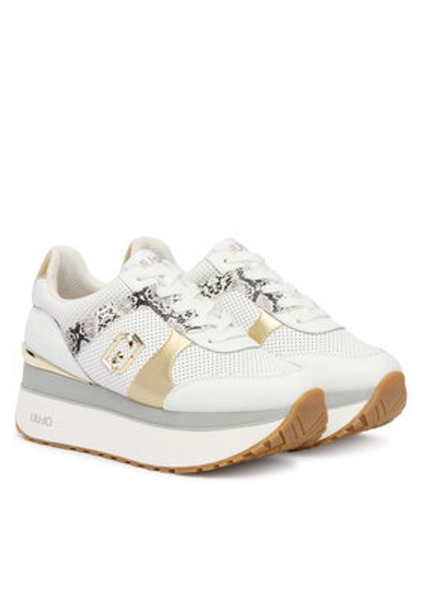 Liu Jo Sneakersy Wonder Plus 02 Bis BA6003 PX804 Biały. Kolor: biały. Materiał: skóra