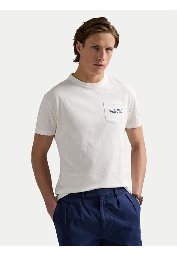 Polo Ralph Lauren T-Shirt 710969631001 Biały Custom Slim Fit. Typ kołnierza: polo. Kolor: biały. Materiał: bawełna