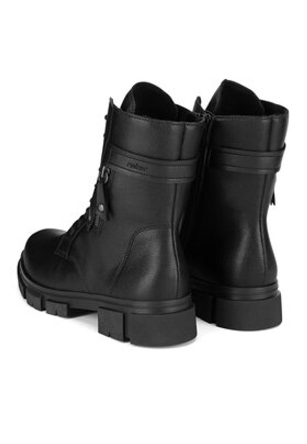 Rieker Trzewiki Y7113-00 Czarny. Kolor: czarny. Materiał: skóra