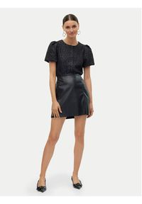 Vero Moda Spódnica z imitacji skóry Nelly 10322469 Czarny Regular Fit. Kolor: czarny. Materiał: skóra