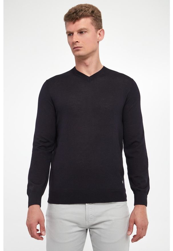 Liu Jo - Sweter męski z wełny merino LIU JO. Materiał: wełna