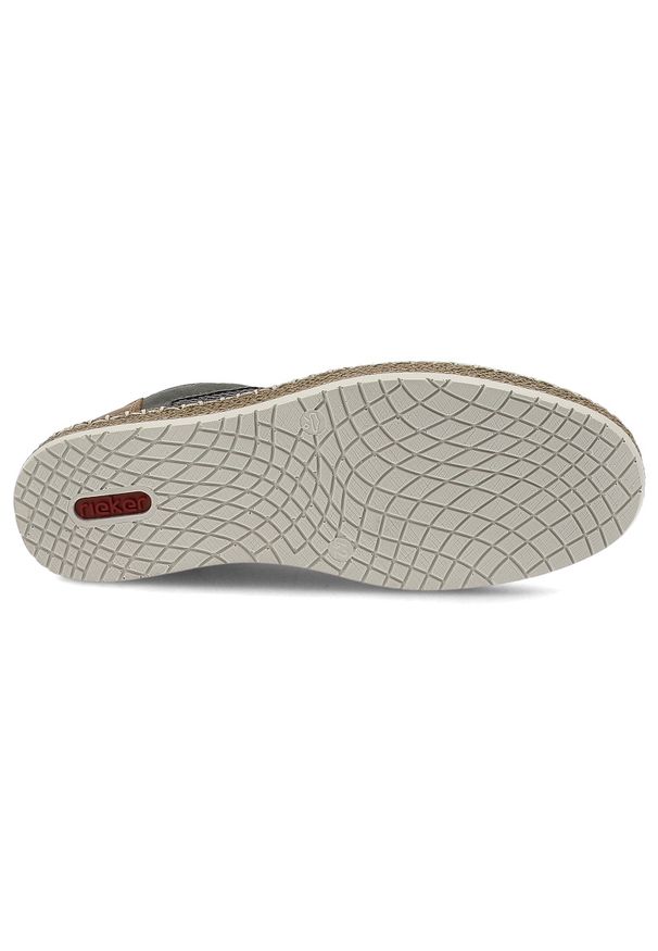 Szare Półbuty Rieker Eleganckie Obuwie Męskie. Okazja: na co dzień. Zapięcie: sznurówki. Kolor: szary. Materiał: skóra, jeans, guma. Sezon: lato. Styl: elegancki