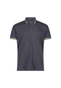 Koszulka polo męska CMP. Typ kołnierza: polo. Kolor: czarny. Styl: sportowy