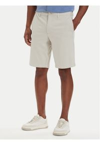 BOSS Szorty materiałowe S_Commuter-J 50511436 Beżowy jasny Slim Fit. Kolor: beżowy. Materiał: wiskoza #1