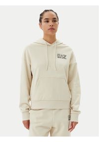 EA7 Emporio Armani Bluza 7W000101 AF12473 U1079 Beżowy Loose Fit. Kolor: beżowy. Materiał: bawełna #1