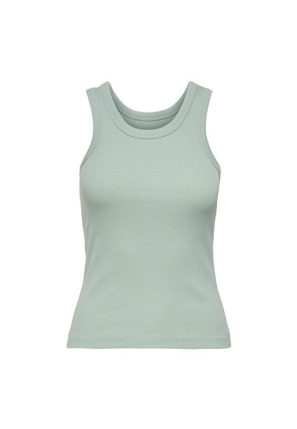 only - ONLY Top Val 2-Way 15371705 Zielony Slim Fit. Kolor: zielony. Materiał: bawełna