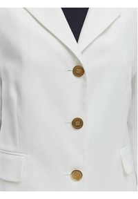 TOMMY HILFIGER - Tommy Hilfiger Marynarka WW0WW49335 Biały Slim Fit. Kolor: biały. Materiał: syntetyk #3