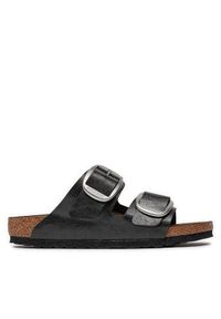 Birkenstock Klapki Arizona 1027413 Czarny. Kolor: czarny. Materiał: skóra