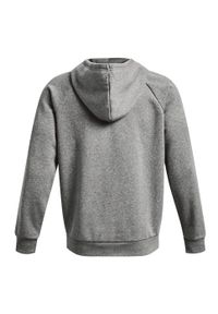 Under Armour - Męska Bluza Sportstyle Rival Fleece Z Pełnym Zamkiem Błyskawicznym. Kolor: szary