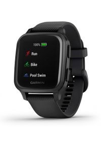 GARMIN - Garmin smartwatch VENU SQ Music, Black/Slate. Rodzaj zegarka: smartwatch. Kolor: czarny. Styl: sportowy #1