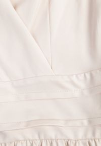 Born2be - Beżowa Sukienka Midi Bez Rękawów z Plisowanym Dołem Dreana. Kolor: beżowy. Długość rękawa: bez rękawów. Styl: elegancki. Długość: midi #8