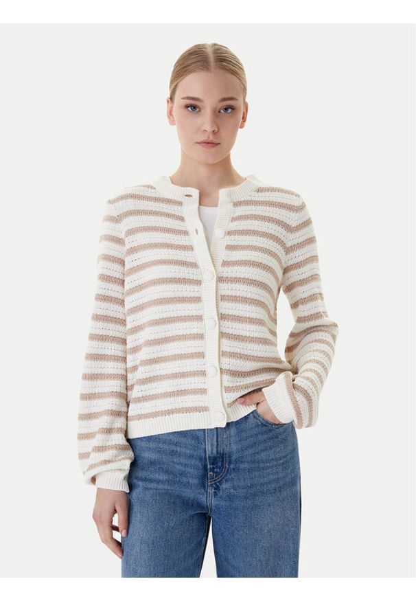 Vero Moda Kardigan Gorgeous 10338565 Beżowy Regular Fit. Kolor: beżowy. Materiał: syntetyk