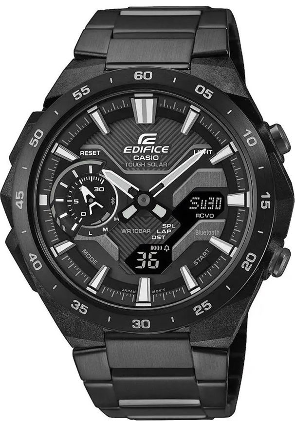 Zegarek sportowy EDIFICE Casio Edifice ECB-2200DC-1AEF BLUETOOTH100m czarny. Kolor: czarny. Styl: sportowy