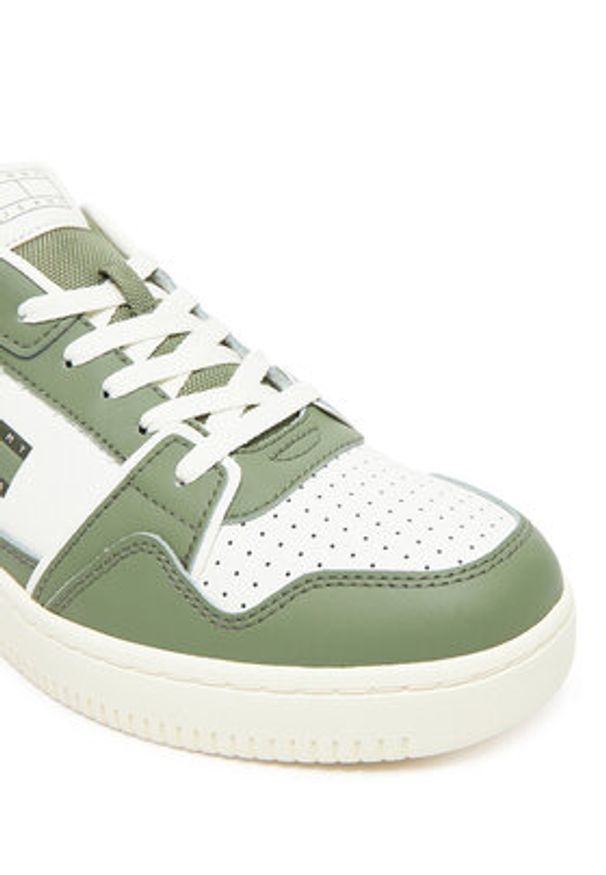 Tommy Jeans Sneakersy Tjm Retro Basket EM0EM01610 Biały. Kolor: biały. Materiał: skóra