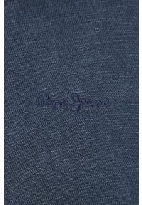 Pepe Jeans sweter bawełniany męski kolor granatowy lekki. Okazja: na co dzień. Kolor: niebieski. Materiał: bawełna. Długość rękawa: długi rękaw. Długość: długie. Styl: casual #4