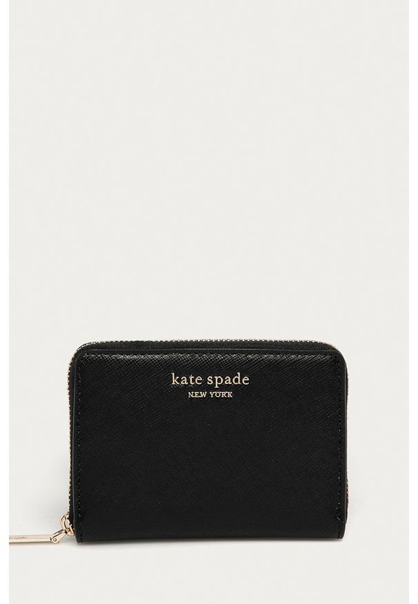 Kate Spade - Portfel skórzany. Kolor: czarny. Materiał: skóra