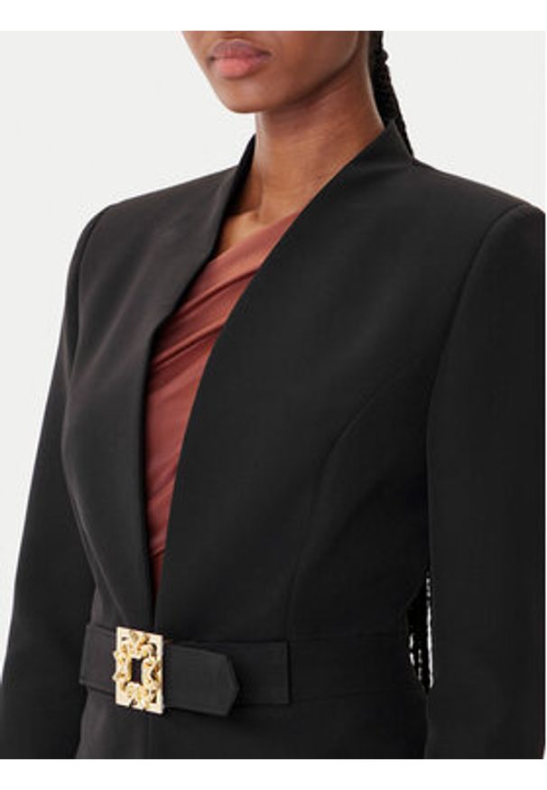 Rinascimento Marynarka CFC0126208003 Czarny Slim Fit. Kolor: czarny. Materiał: syntetyk