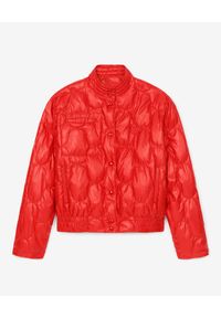 Kenzo - KENZO - Czerwona pikowana kurtka puchowa. Kolor: czerwony. Materiał: puch. Długość: długie
