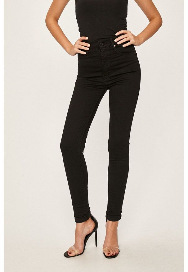 Levi's® - Levi's - Jeansy Mile High Super Skinny. Okazja: na spotkanie biznesowe. Kolor: czarny. Styl: biznesowy