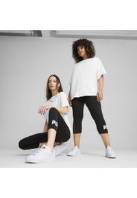 Puma - Damskie legginsy 3/4 z małym logo No. 1 ESS PUMA Black. Kolor: czarny. Materiał: guma. Wzór: nadruk. Sport: turystyka piesza