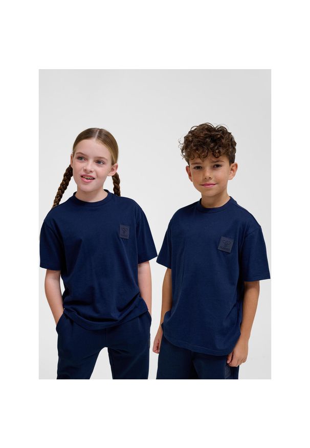 Koszulka dla dzieci Hummel Clean. Kolor: niebieski. Materiał: bawełna. Sport: joga i pilates