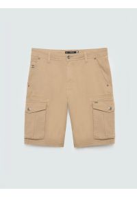 Big-Star - Szorty męskie z kieszeniami cargo beżowe Morrise 801. Okazja: na co dzień. Kolor: beżowy. Materiał: elastan, materiał, bawełna. Styl: sportowy, casual #5