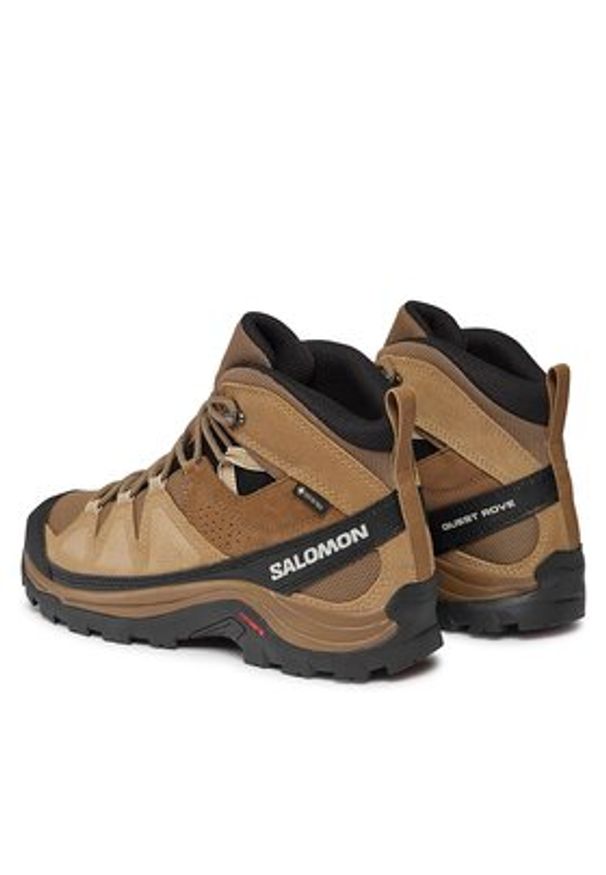 salomon - Salomon Trekkingi Quest Rove GORE-TEX L47181400 Brązowy. Kolor: brązowy. Materiał: zamsz, skóra. Technologia: Gore-Tex. Sport: turystyka piesza