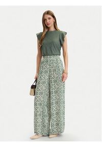 Vero Moda Spodnie materiałowe Menny 10282478 Zielony Wide Leg. Kolor: zielony. Materiał: wiskoza #3