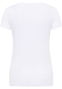 Mustang - MUSTANG Alina C Logo Tee Damski T-shirt Koszulka General White 1013222 20451 #5